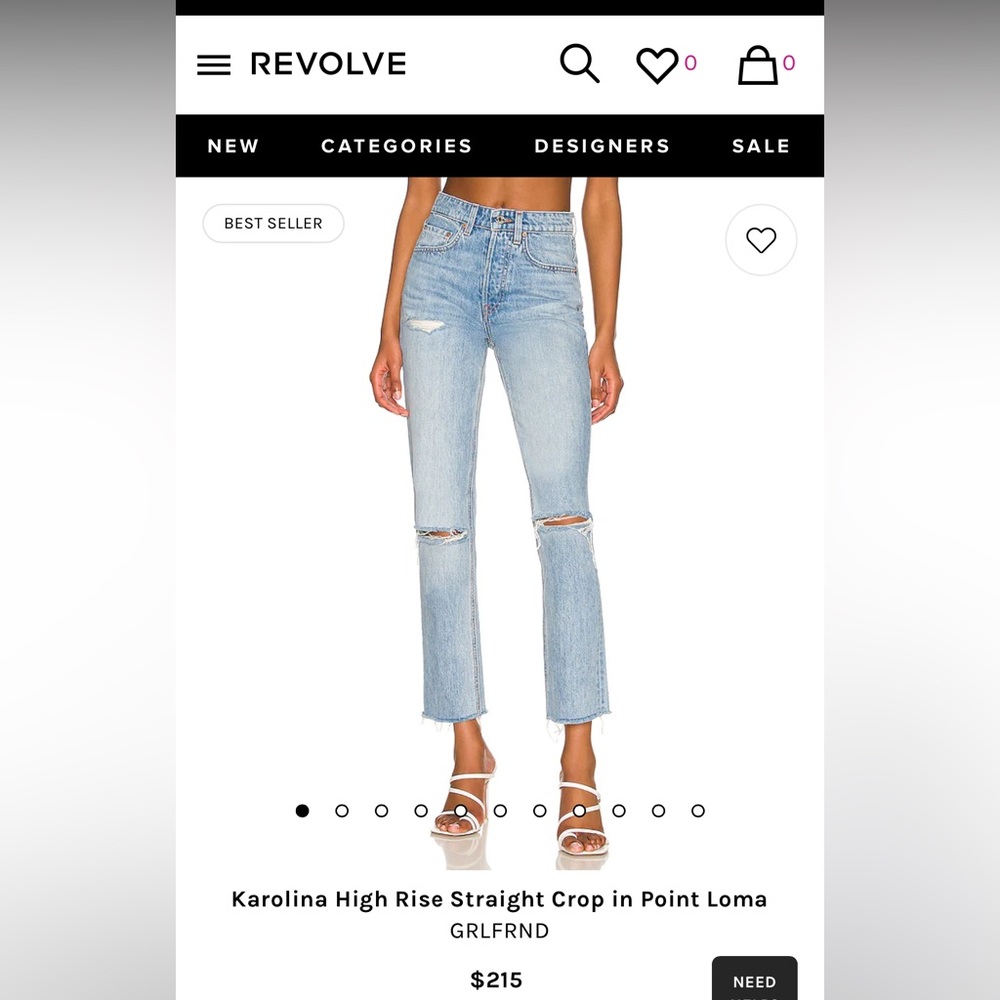 GRLFRND Karolina High Rise Straight Crop